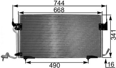 Condenser, air conditioning MAHLE AC 342 000S
