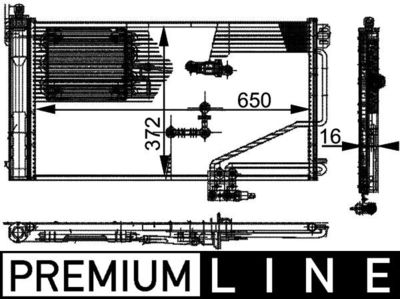 Condenser, air conditioning MAHLE AC 346 000P