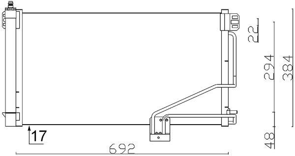 MAHLE AC 347 001S Condenser, air conditioning