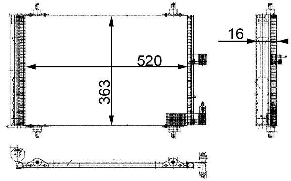 MAHLE AC 350 000S Condenser, air conditioning