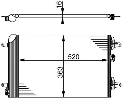 MAHLE AC 358 000S Condenser, air conditioning