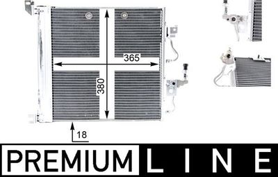 Condenser, air conditioning MAHLE AC 376 000P