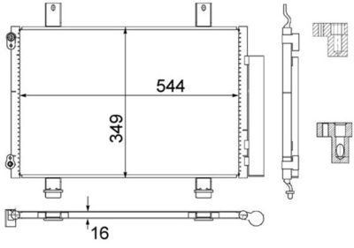 Condenser, air conditioning MAHLE AC 456 000S
