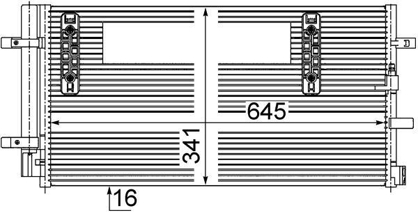 MAHLE AC 457 000S Condenser, air conditioning
