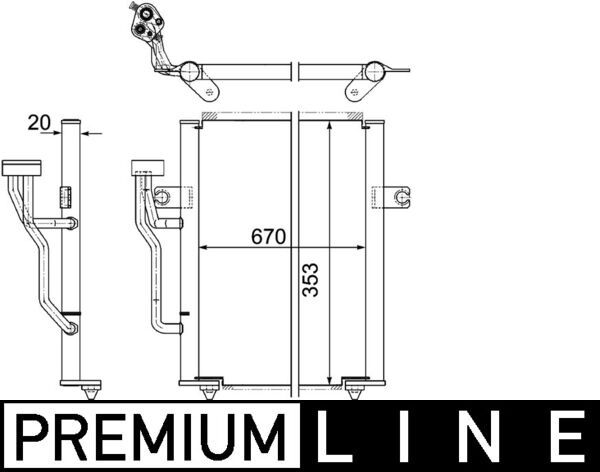 MAHLE AC 458 000P Condenser, air conditioning