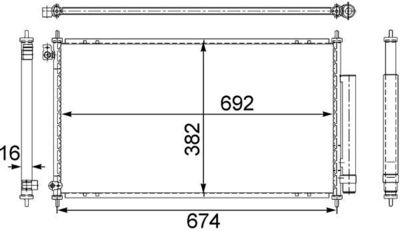 Condenser, air conditioning MAHLE AC 467 001S