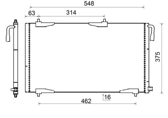 MAHLE AC 501 000S Condenser, air conditioning