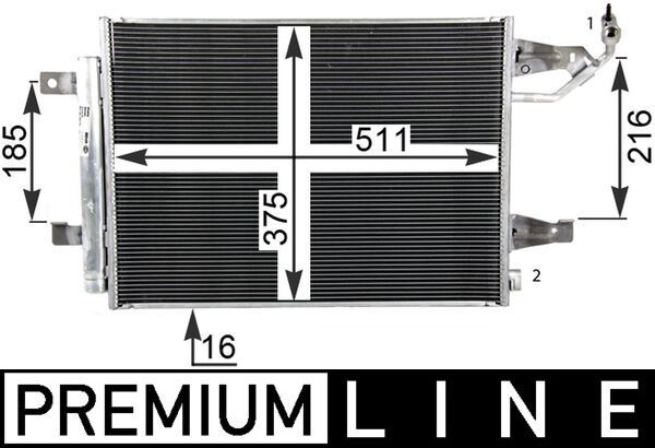 MAHLE AC 509 000P Condenser, air conditioning