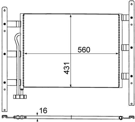 MAHLE AC 520 000S Condenser, air conditioning