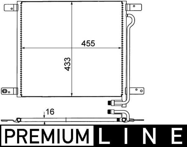 MAHLE AC 521 000P Condenser, air conditioning