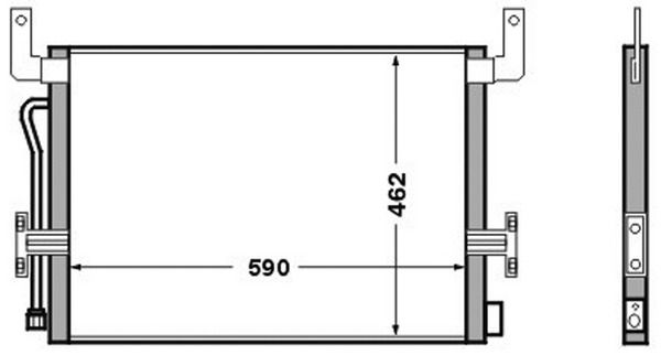MAHLE AC 524 000S Condenser, air conditioning