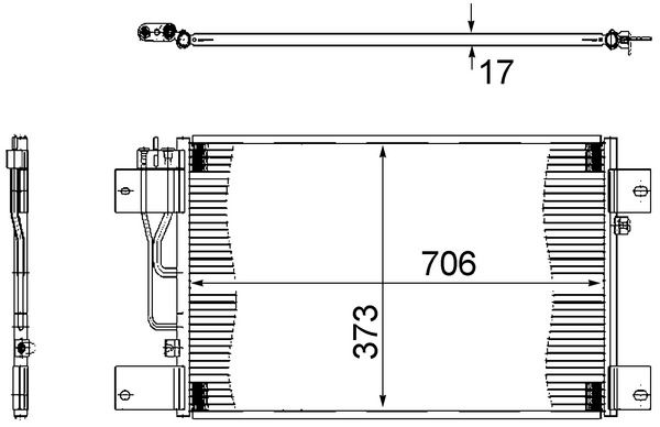 MAHLE AC 533 000S Condenser, air conditioning