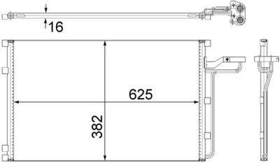 Condenser, air conditioning MAHLE AC 551 001S