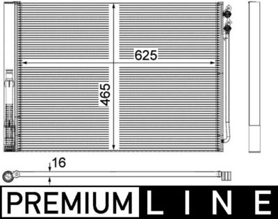 Condenser, air conditioning MAHLE AC 567 000P