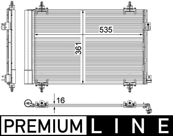 MAHLE AC 587 000P Condenser, air conditioning