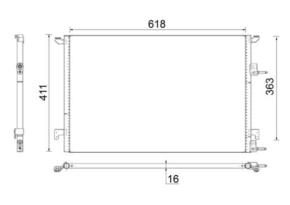 MAHLE AC 589 000S Condenser, air conditioning