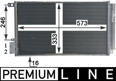 Condenser, air conditioning MAHLE AC 633 000P