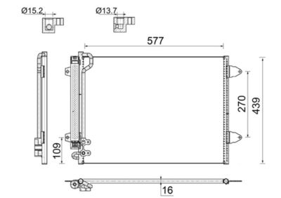 Condenser, air conditioning MAHLE AC 666 000S