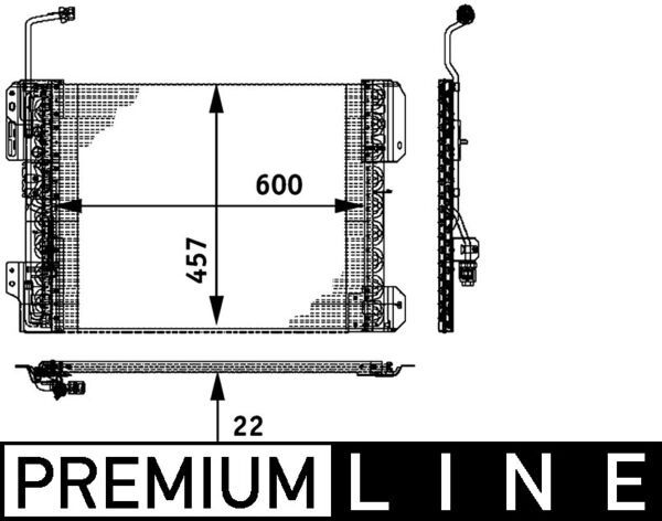 MAHLE AC 671 000P Condenser, air conditioning