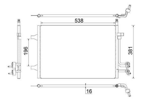 MAHLE AC 692 000S Condenser, air conditioning