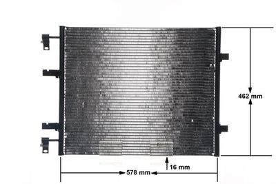 Condenser, air conditioning MAHLE AC 708 000S