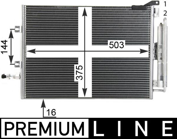 MAHLE AC 721 000P Condenser, air conditioning