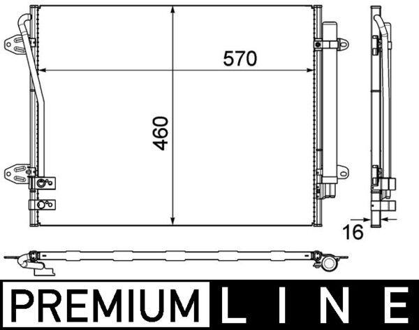 MAHLE AC 734 000P Condenser, air conditioning