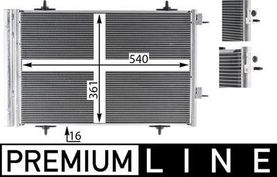 Condenser, air conditioning MAHLE AC 735 000P