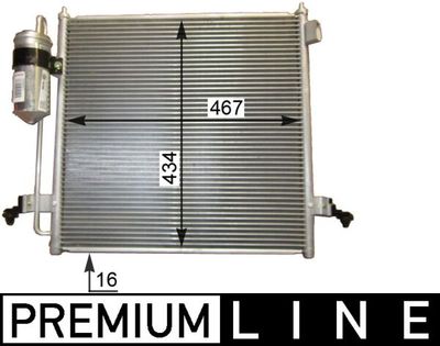Condenser, air conditioning MAHLE AC 815 000P