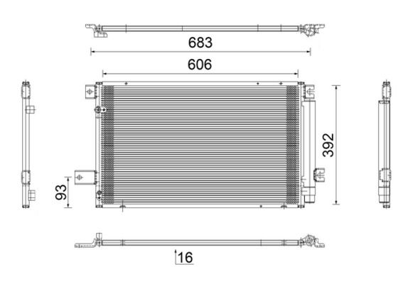 MAHLE AC 819 000S Condenser, air conditioning