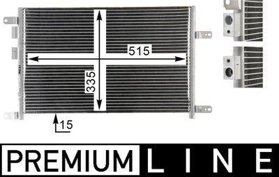 Condenser, air conditioning MAHLE AC 834 000P