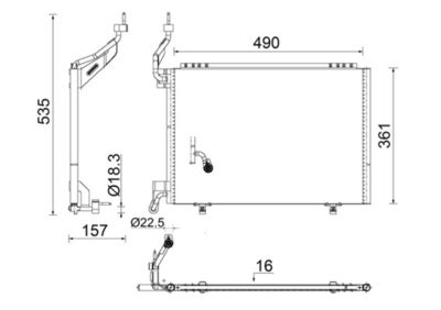 Condenser, air conditioning MAHLE AC 847 000S
