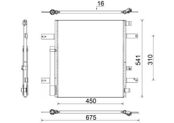 MAHLE AC 853 000S Condenser, air conditioning