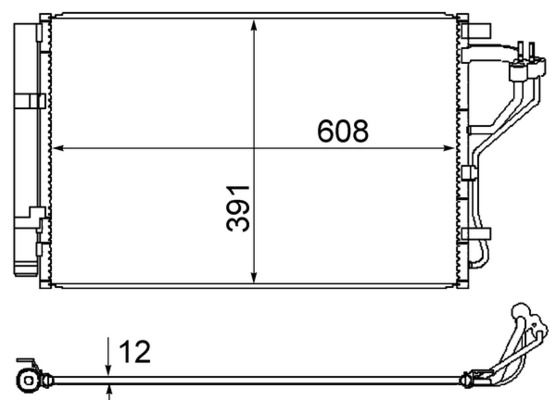 MAHLE AC 867 000S Condenser, air conditioning