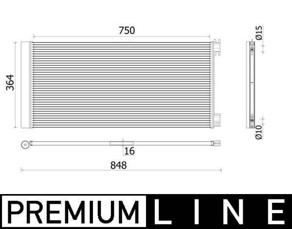 MAHLE AC 925 000P Condenser, air conditioning