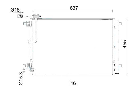 MAHLE AC 949 000S Condenser, air conditioning