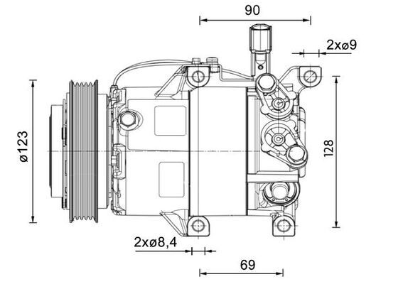MAHLE ACP 1459 000P Compressor, air conditioning