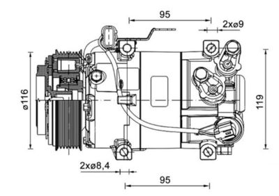 Compressor, air conditioning MAHLE ACP 1460 000P