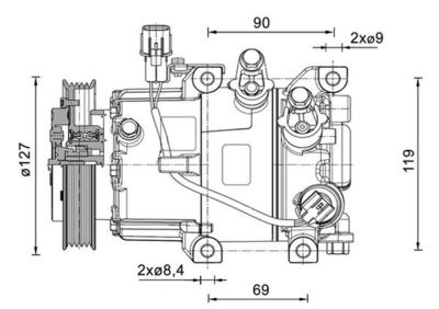 Compressor, air conditioning MAHLE ACP 1464 000P