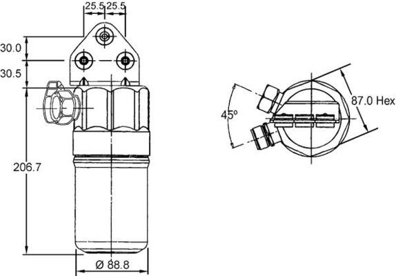 MAHLE AD 187 000S Dryer, air conditioning