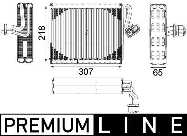 MAHLE AE 122 000P Evaporator, air conditioning