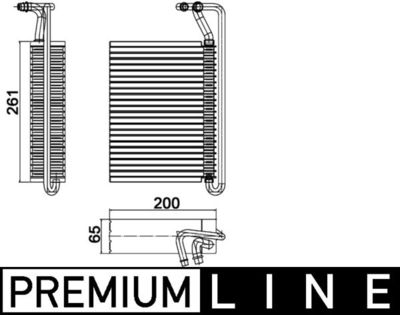 Evaporator, air conditioning MAHLE AE 84 000P