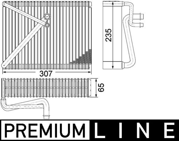MAHLE AE 87 000P Evaporator, air conditioning