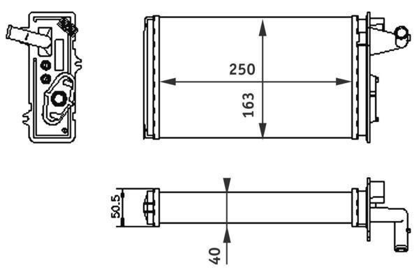 MAHLE AH 141 000S Heat Exchanger, interior heating