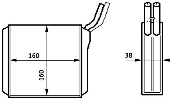 MAHLE AH 153 000S Heat Exchanger, interior heating