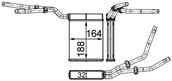 MAHLE AH 199 000S Heat Exchanger, interior heating