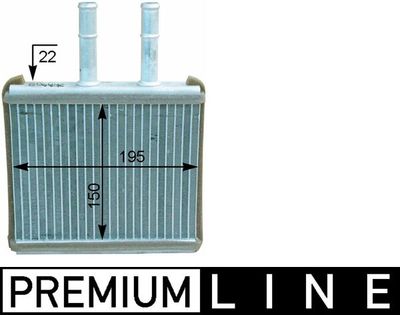 Heat Exchanger, interior heating MAHLE AH 206 000P