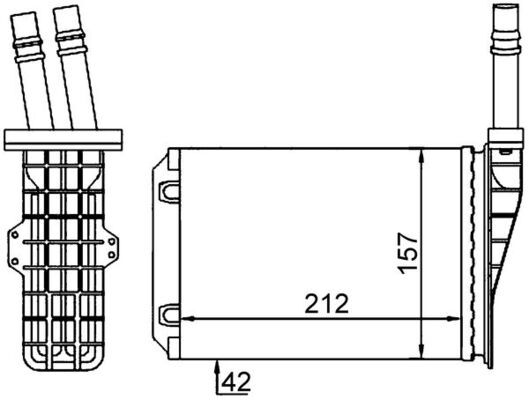 MAHLE AH 209 000S Heat Exchanger, interior heating