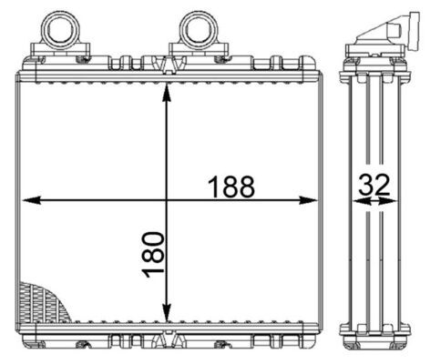 MAHLE AH 222 000S Heat Exchanger, interior heating