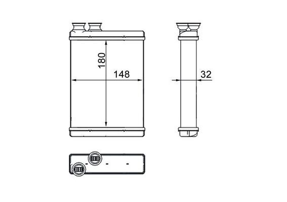 MAHLE AH 266 000S Heat Exchanger, interior heating